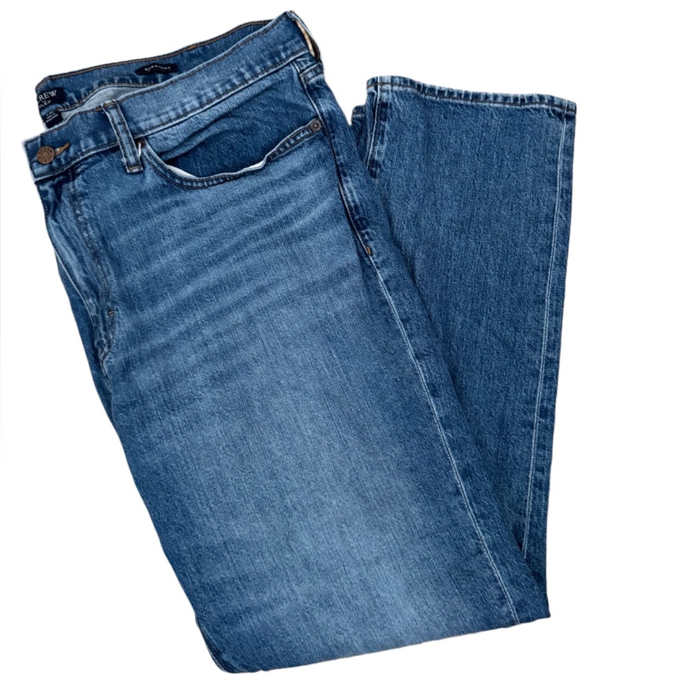 J.Crew Men’s Flex Straight Leg Jeans Blue Denim W40 L32